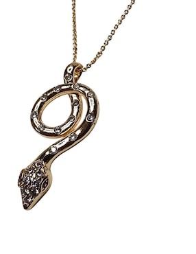 Collar con dije de serpiente Limerence By Claudia Herrera de oro laminado 14 K