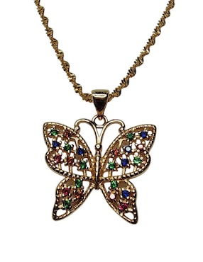 Collar con dije de mariposa Limerence By Claudia Herrera Insecto de oro laminado