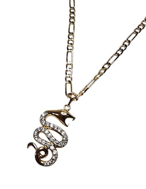 Collar con dije de serpiente Limerence By Claudia Herrera de oro laminado