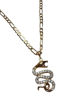 Collar con dije de serpiente Limerence By Claudia Herrera de oro laminado