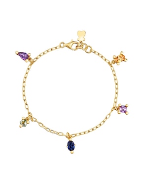 Pulsera Tous de plata con zafiro p 925 con acabado baño de oro
