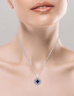 Colgante Y Dije redondo Fascinare clara de oro blanco 14 K