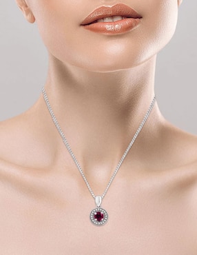 Colgante Y Dije redondo Fascinare clara de oro blanco 14 K