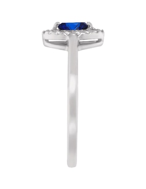 Anillo Fascinare Suylen 14 k de oro blanco zafiro y diamante brillante