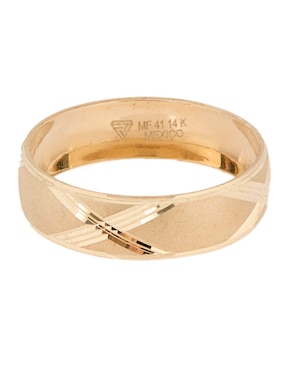 Anillo Fonelli 14 k de oro amarillo pulido