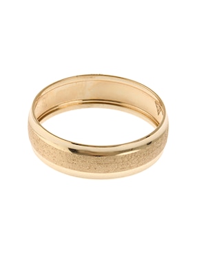 Anillo circular Fonelli 14 k de oro amarillo troquelado
