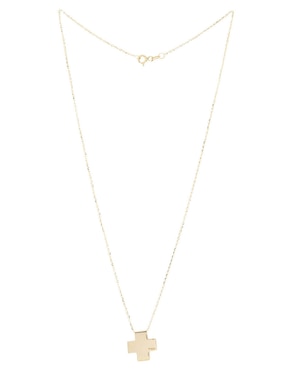 Collar de cruz Fonelli de oro amarillo 14 K