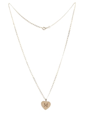 Collar de corazón Fonelli de oro amarillo 14 K