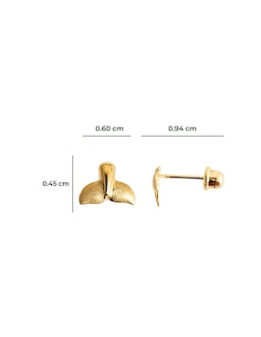 Broqueles de sirena Punto Metálico de oro