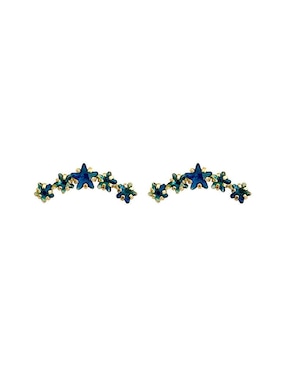 Broqueles de estrella Mancini de oro zirconia