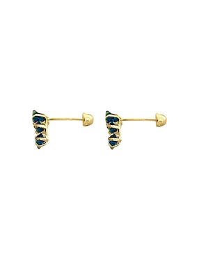Broqueles de estrella Mancini de oro zirconia