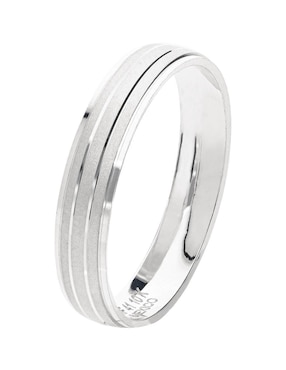 Anillo de compromiso de oro blanco 10 K Fonelli Alianza