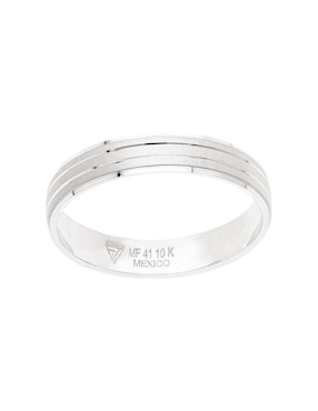 Anillo de compromiso de oro blanco 10 K Fonelli Alianza