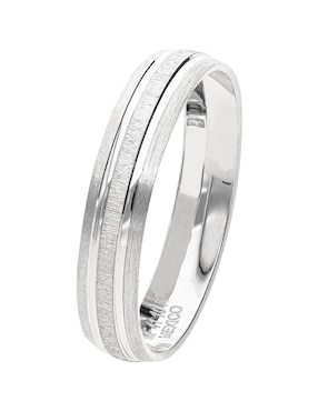 Anillo de compromiso de oro blanco 10 K Fonelli