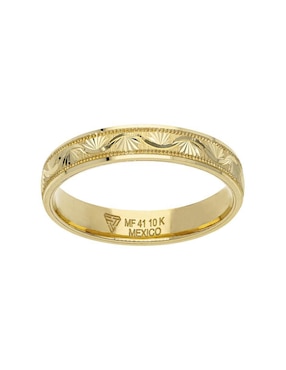 Anillo de compromiso de oro amarillo 10 k Fonelli
