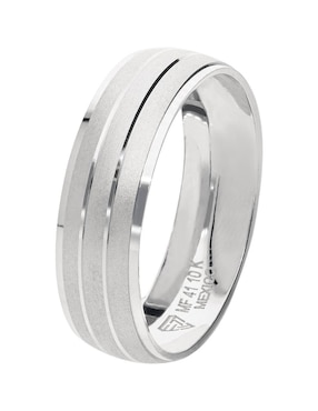 Anillo de compromiso de oro blanco 10 k Fonelli Alianza