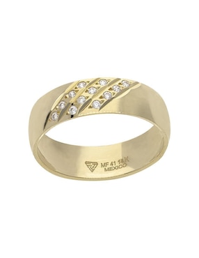 Argolla de oro amarillo 14 k Fonelli My Love zirconia