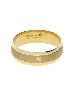 Anillo De Compromiso De Oro 14 K Fonelli Clasica Zirconia