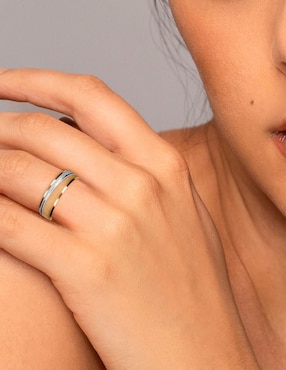 Argolla de oro 14 k Mano Forjada
