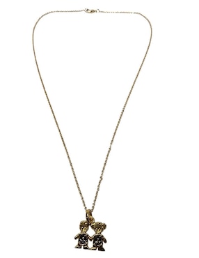 Collar con dije de niño Limerence By Claudia Herrera de oro laminado 14 K