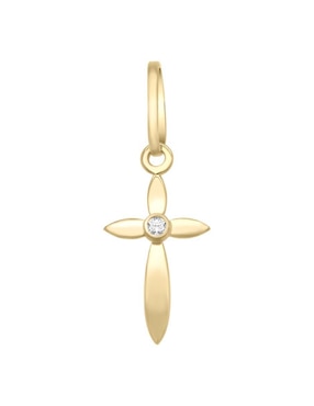 Dije De Cruz Fianelli De Oro 14 K Diamante