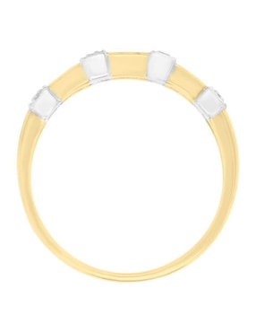 Anillo Fascinare Luisiana 14 k de oro esmeralda, zafiro y rubí brillante
