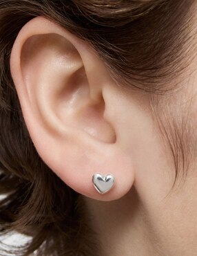 Set de aretes de corazón Tous Garden Of Love de plata P 925 con acabado plateado