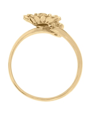Anillo de flor Fianelli Baris 14 k de oro amarillo diamante brillante