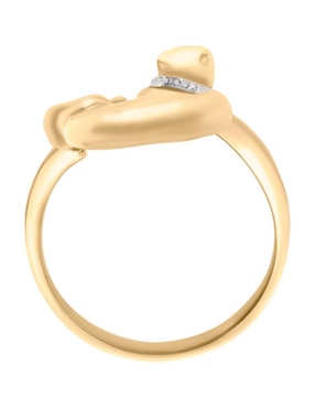 Anillo Fianelli 14 k de oro diamante brillante