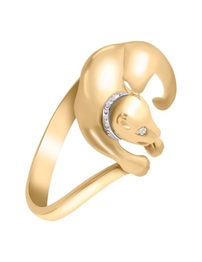 Anillo Fianelli 14 k de oro diamante brillante