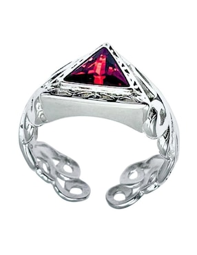 Anillo triangular Aretize Brillo P 925 de plata zirconia troquelado
