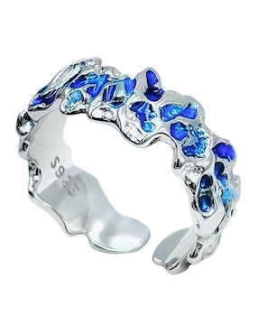 Anillo Aretize Brillo P 925 de plata craquelado