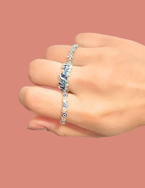 Anillo Aretize Brillo P 925 de plata craquelado