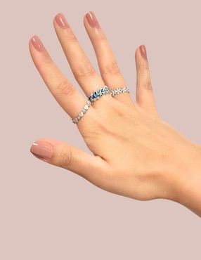Anillo Aretize Brillo P 925 de plata craquelado