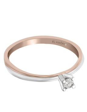 Solitario De Oro 14 K Klamore Katherin Diamante