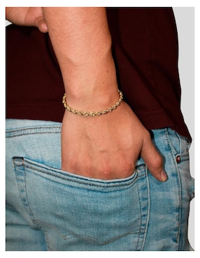 Pulsera Crixus Joyeria de oro amarillo 10 K acabado brillante