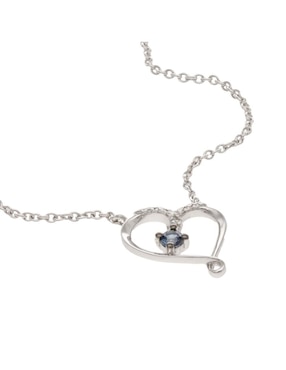 Gargantilla de corazón Joyerías Bizzarro de oro blanco 10 K
