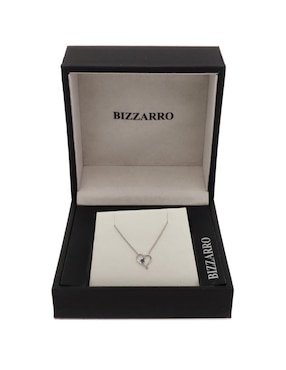 Gargantilla de corazón Joyerías Bizzarro de oro blanco 10 K