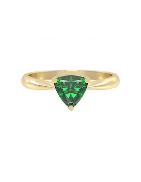 Anillo De Compromiso De Oro 14 K Abba Joyas Zirconia