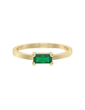 Anillo De Compromiso De Oro 10 K Abba Joyas Zirconia