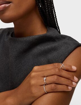 Anillo Tous Les Classiques 18 k de oro blanco diamante pavé