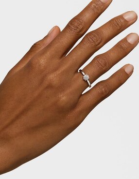 Anillo Tous Les Classiques 18 k de oro blanco diamante pavé