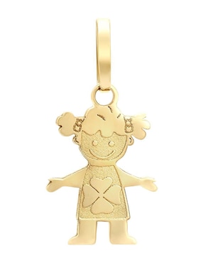 Dije de niña Cristal Joyas de oro 14 K