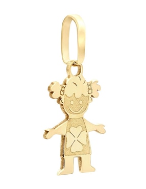 Dije de niña Cristal Joyas de oro 14 K