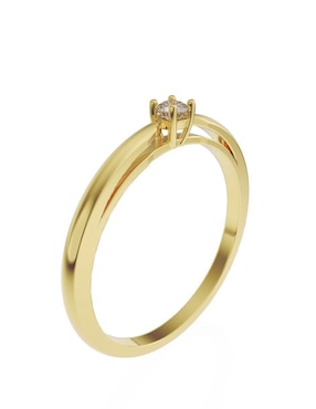 Anillo de compromiso de oro 14 k Fonelli zirconia