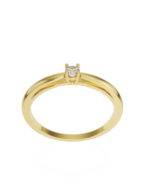 Anillo de compromiso de oro 14 k Fonelli zirconia