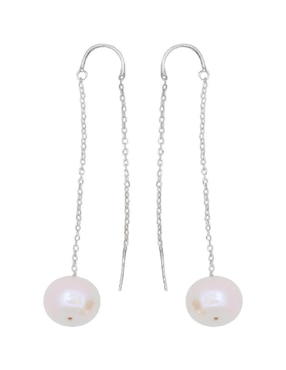 Aretes de perla Teresa Díaz Joyería Mexicana Tesoros Del Océano de plata P 925 con acabado mate perla