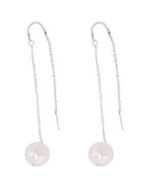 Aretes de perla Teresa Díaz Joyería Mexicana Tesoros Del Océano de plata P 925 con acabado mate perla
