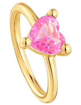 Anillo con gema de corazón Tous Garden Of Love LGG de plata P 925 zafiro con acabado baño de oro