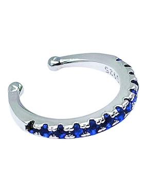 Aretes circulares Aretize de plata P 925 con acabado pavé zirconia